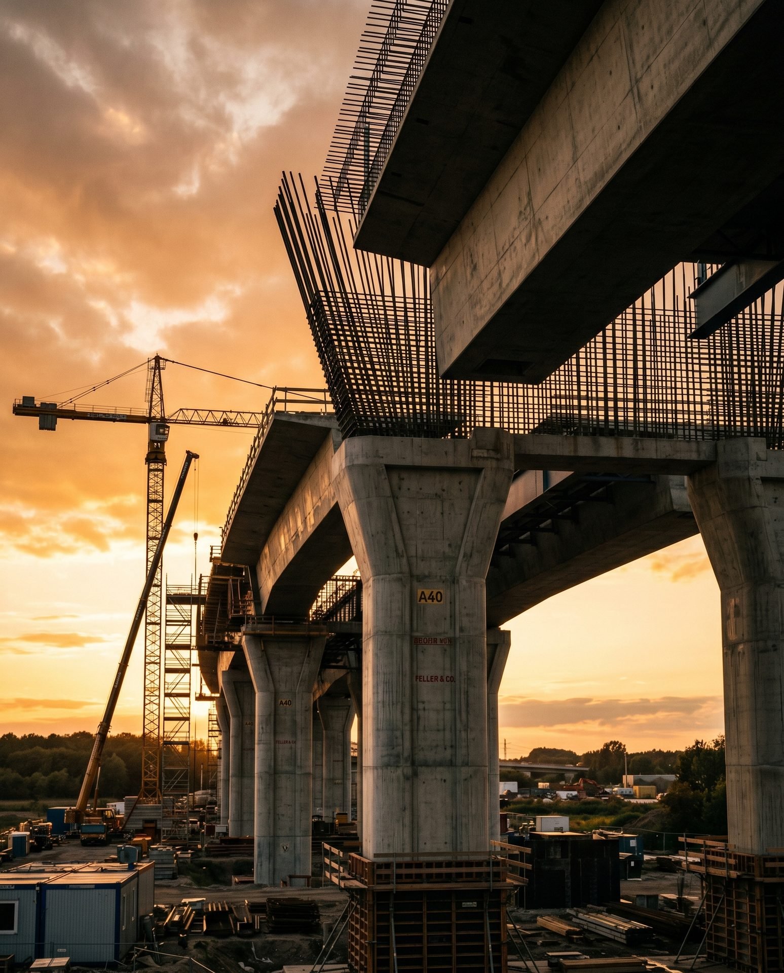 Brücke im Bau, LND Ingenieure